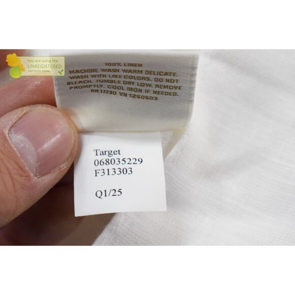 Threshold 54"x95" Light Filtering Linen Rod Pocket Window Curtain Panel White* - Picture 4 of 5